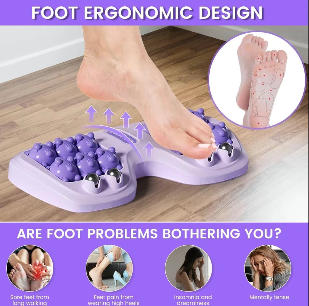 Portable Reflexology Foot Massager with Steel Balls – Deep Tissue Acupressure Roller for Plantar Fasciitis & Heel Pain Relief