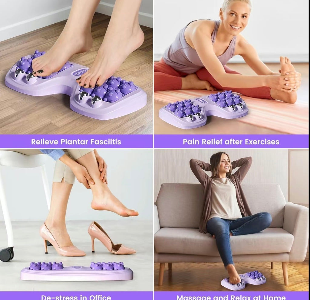 Portable Reflexology Foot Massager with Steel Balls – Deep Tissue Acupressure Roller for Plantar Fasciitis & Heel Pain Relief