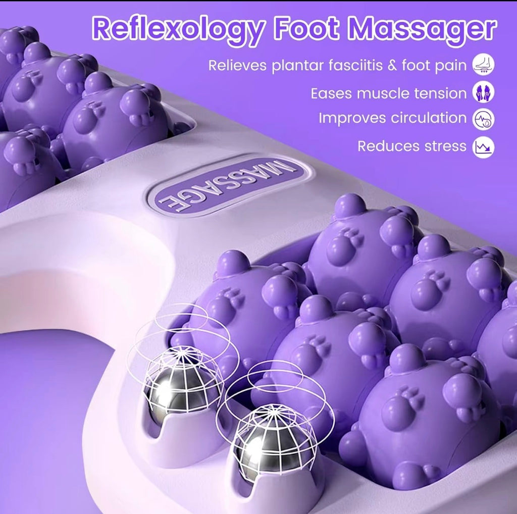Portable Reflexology Foot Massager with Steel Balls – Deep Tissue Acupressure Roller for Plantar Fasciitis & Heel Pain Relief